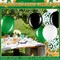 60 Pcs 12 Inch Balloons Kit Confetti Latex Metallic Balloons with 2 Rolls Ribbon Party Favor for Memorial Day, Birthdays, Fourth of July, Halloween Decorations(Black, Green, White)